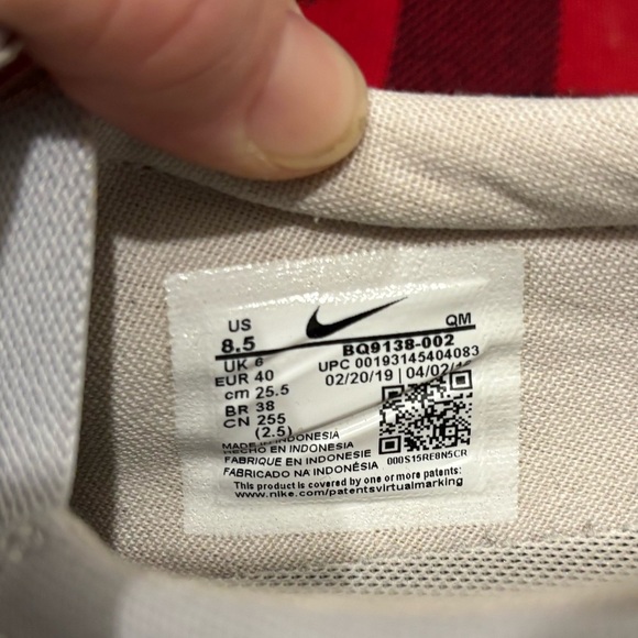 NIKE COURT ROYALE AC SLP GRAY/WHITE size: 8.5 - Picture 7 of 8